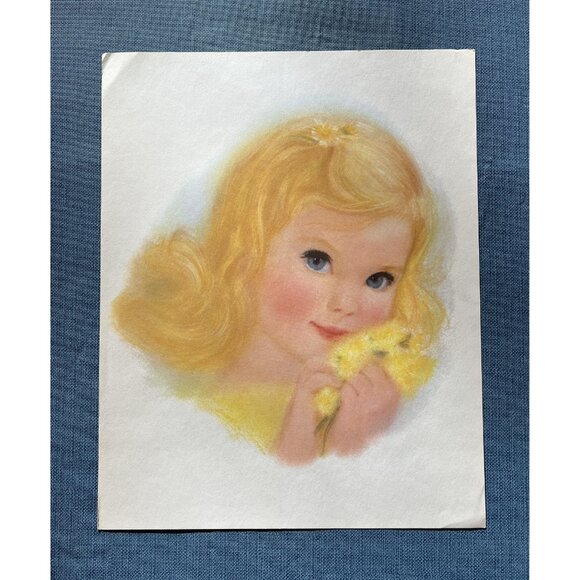 Vintage Set of 5 American Baby Girl Art Prints Northern Paper Mills 1960 - Picture 5 of 16